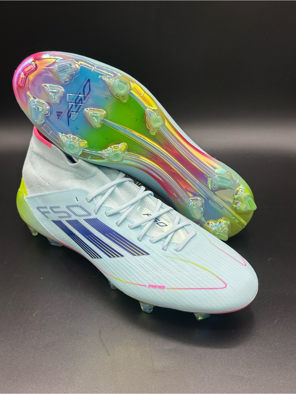 Adidas F50 Elite Mid FG Almost Blue Soccer Cleats - Women's Size 10 - IH0115